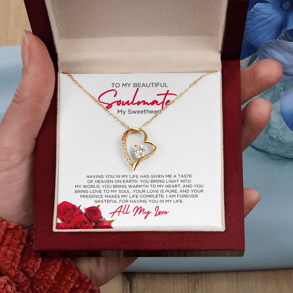 To My Soulmate Sweetheart Forever Love Necklace
