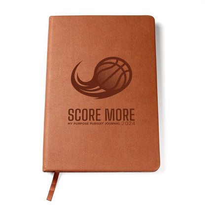 Score More 2024 Vegan Leather Journal or Play Book For the Basketball Athlete