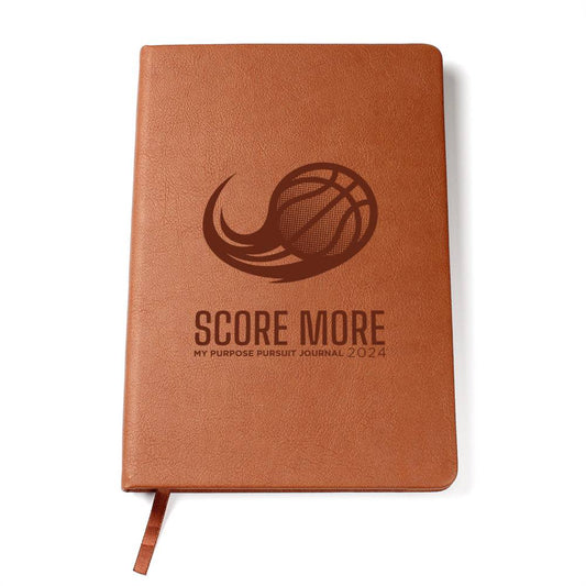 Score More 2024 Vegan Leather Journal or Play Book For the Basketball Athlete