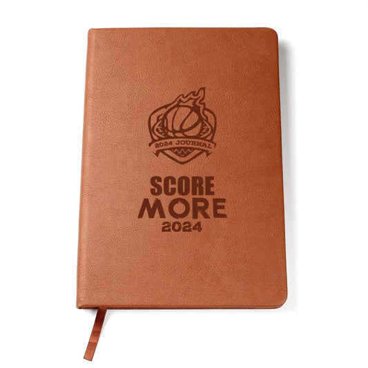 Score More 2024 Vegan Leather Journal or Play Book For the Baseball Athlete