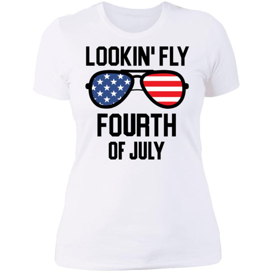 Lookin Fly 4th of July - NL3900 Ladies' Boyfriend T-Shirt