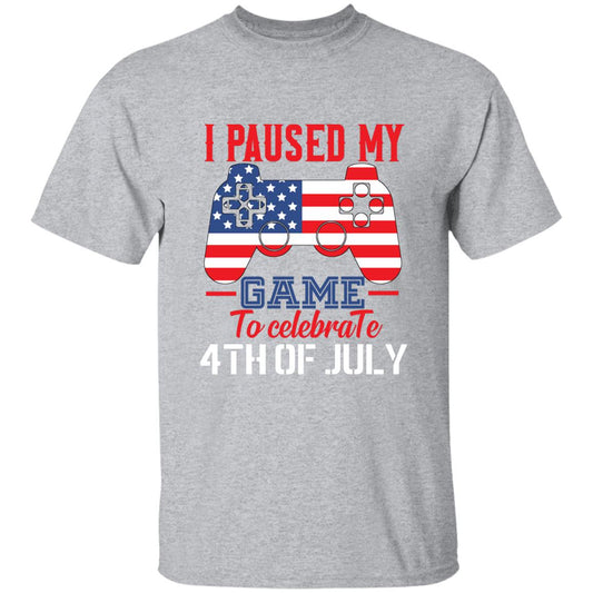 Game Paused - Youth G500B 5.3 oz 100% Cotton T-Shirt