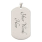 To My Son - Proud Dad - Dog Chain Necklace - White Font