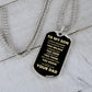 To My Son - Proud Dad - Dog Chain Necklace - Gold Font
