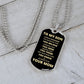 To My Son - Proud Mom - Dog Chain Necklace - Gold Font