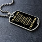 To My Son | Go For It Dog Tag Necklace | From Mom | Gold Font