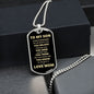 To My Son | Go For It Dog Tag Necklace | From Mom | Gold Font
