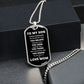 To My Son | Go For It Dog Tag Necklace | From Mom | White Font