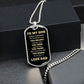 To My Son | Go for It Dog Tag Necklace | From Dad | Gold Font