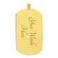 To My Son - Proud Dad - Dog Chain Necklace - White Font