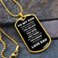 To My Son | Go For It Dog Tag Necklace | From Dad | White Font