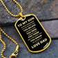 To My Son | Go for It Dog Tag Necklace | From Dad | Gold Font