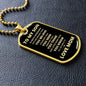 To My Son | Go For It Dog Tag Necklace | From Mom | Gold Font