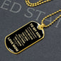 To My Son | Go For It Dog Tag Necklace | From Mom | Gold Font