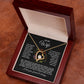 To My Wife Forever Love Circled with Flowers Necklace - Valentine Anniversary Birthday Gift for Wife