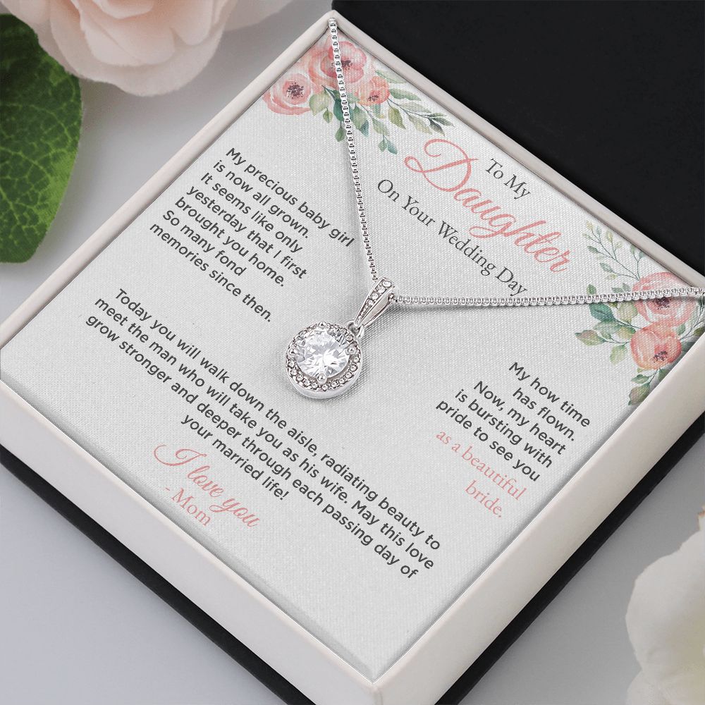 Daughter Wedding Day Eternal Hope Necklace - White Message Card