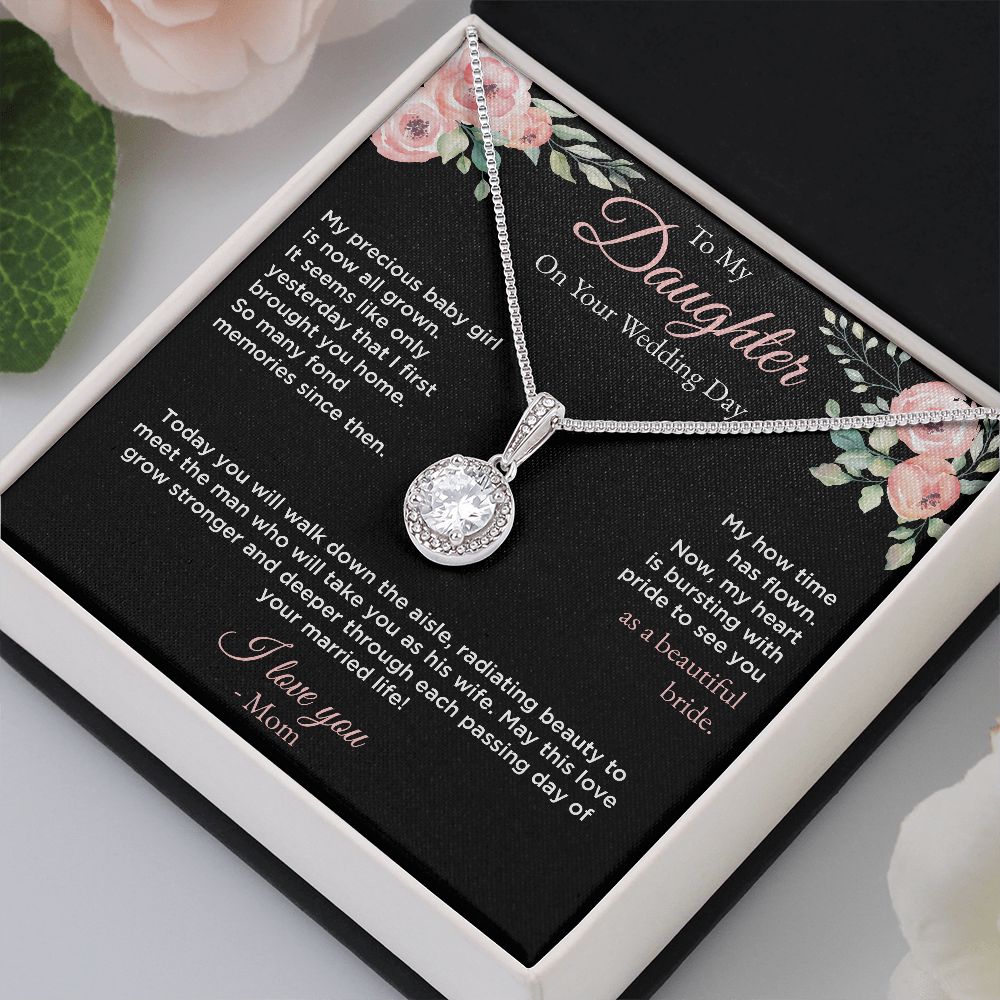 Daughter Wedding Day Eternal Hope Necklace - BkPk Message Card