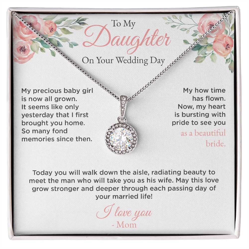 Daughter Wedding Day Eternal Hope Necklace - White Message Card