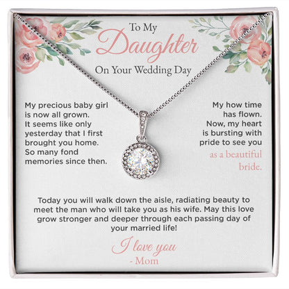 Daughter Wedding Day Eternal Hope Necklace - White Message Card