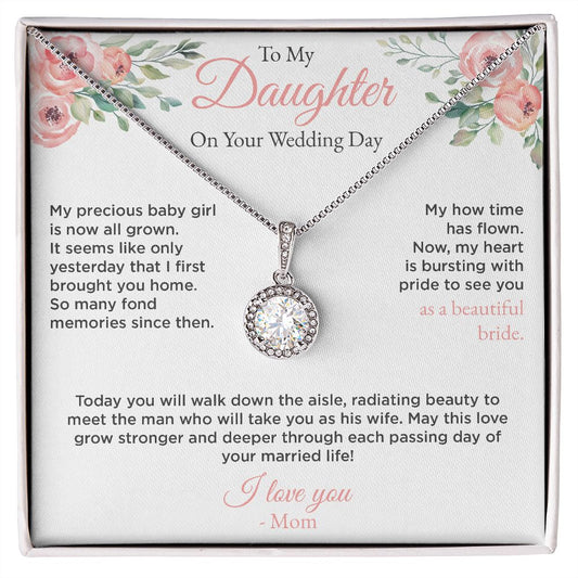 Daughter Wedding Day Eternal Hope Necklace - White Message Card