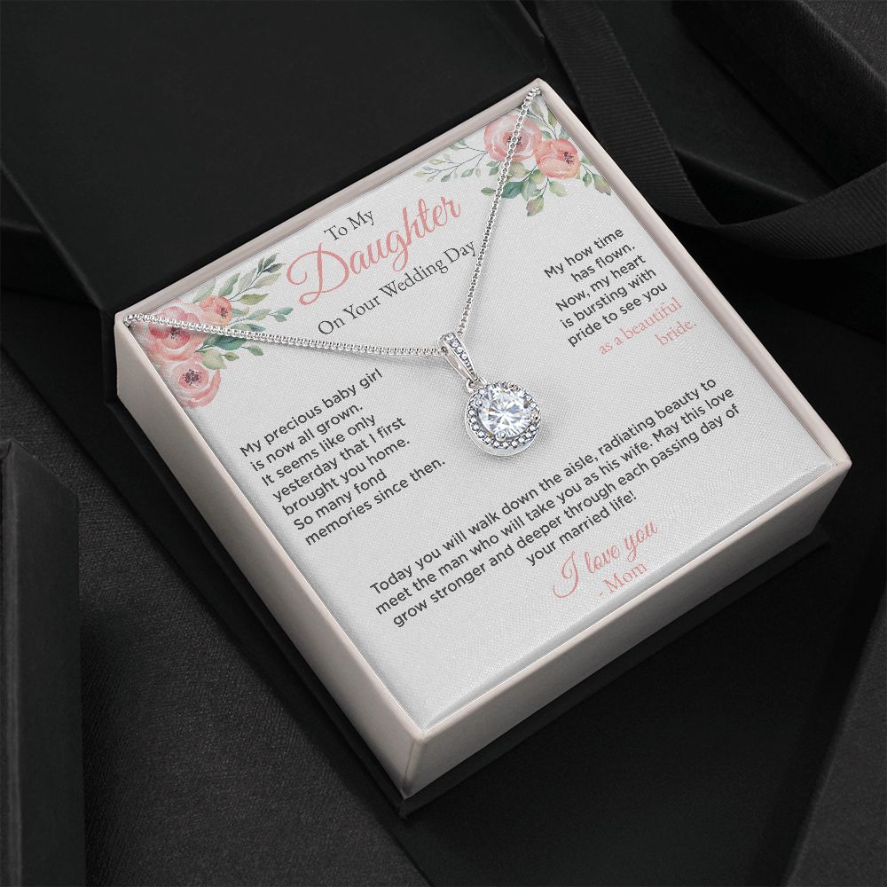 Daughter Wedding Day Eternal Hope Necklace - White Message Card