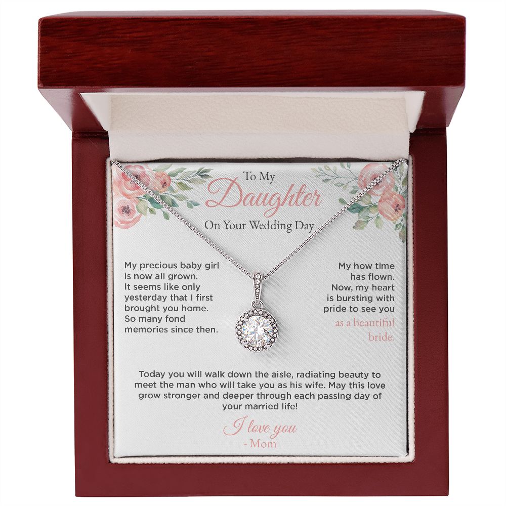 Daughter Wedding Day Eternal Hope Necklace - White Message Card