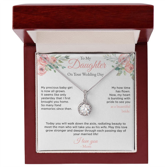 Daughter Wedding Day Eternal Hope Necklace - White Message Card