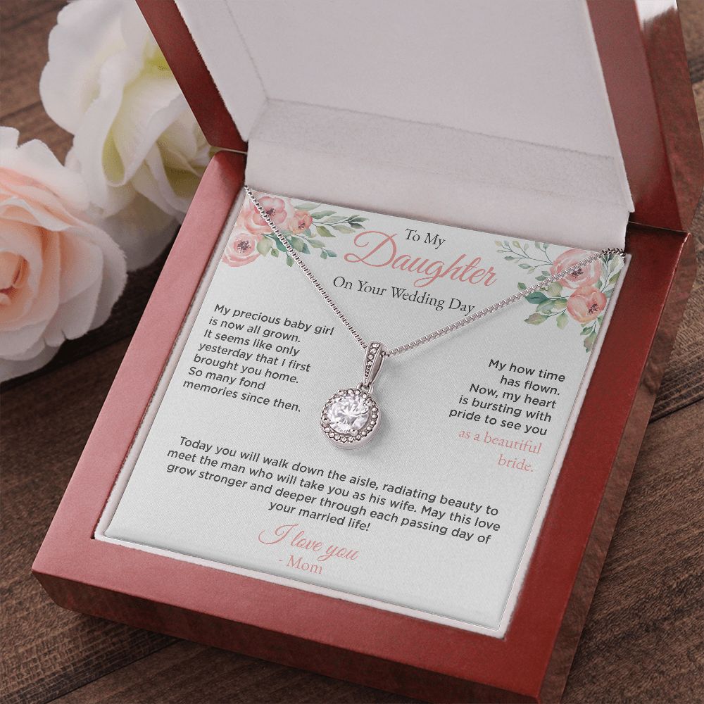 Daughter Wedding Day Eternal Hope Necklace - White Message Card