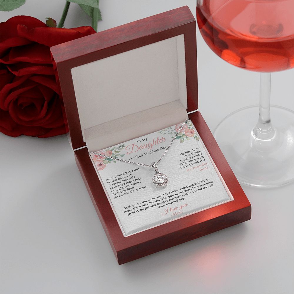Daughter Wedding Day Eternal Hope Necklace - White Message Card