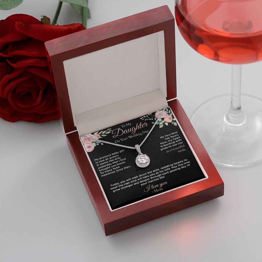 Daughter Wedding Day Eternal Hope Necklace - BkPk Message Card