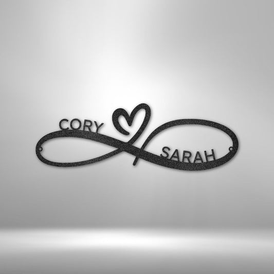 Infinity Love Metal Wall Art