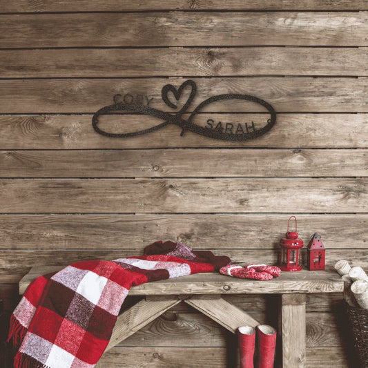 Infinity Love Metal Wall Art