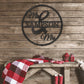 Mr and Mrs Circle Monogram - Metal Wall Art