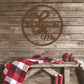 Mr and Mrs Circle Monogram - Metal Wall Art