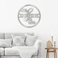 Mr and Mrs Circle Monogram - Metal Wall Art