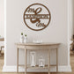 Mr and Mrs Circle Monogram - Metal Wall Art