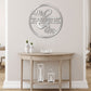 Mr and Mrs Circle Monogram - Metal Wall Art