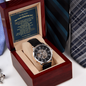 To My Son on Your Wedding Day Classic Watch with Message Card and Luxury Box