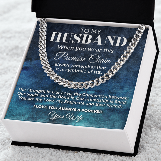 To My Husband Promise Chain Necklace - It's About Us