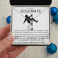 To My Soulmate Necklace - Baseball Cap Wearing Best Friend - Pole Dancing Soul Mate Gift for Valentine's Day, Anniversary, Birthday - WC
