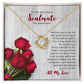 To My Soulmate Love Knot Necklace - Sweetheart  | Valentines Gift for Wife Girlfriend Fiancée, Anniversary Necklace, Birthday Gift