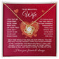 To My Beautiful Wife Love Knot Necklace - Valentine's Hearts - Valentine's Day Gift for Wife