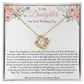 Love Knot Necklace for Daughter on Her Wedding Day From Mom