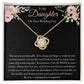Love Knot Necklace for Daughter on Her Wedding Day