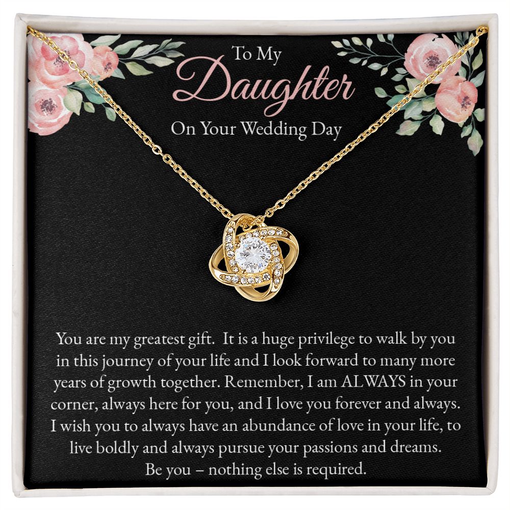 Love Knot Necklace for Daughter on Her Wedding Day