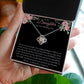 Love Knot Necklace for Daughter on Her Wedding Day