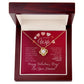 To My Wonderful Wife Love Knot Necklace with Arch Hearts - Valentine's Day Gift for Wife