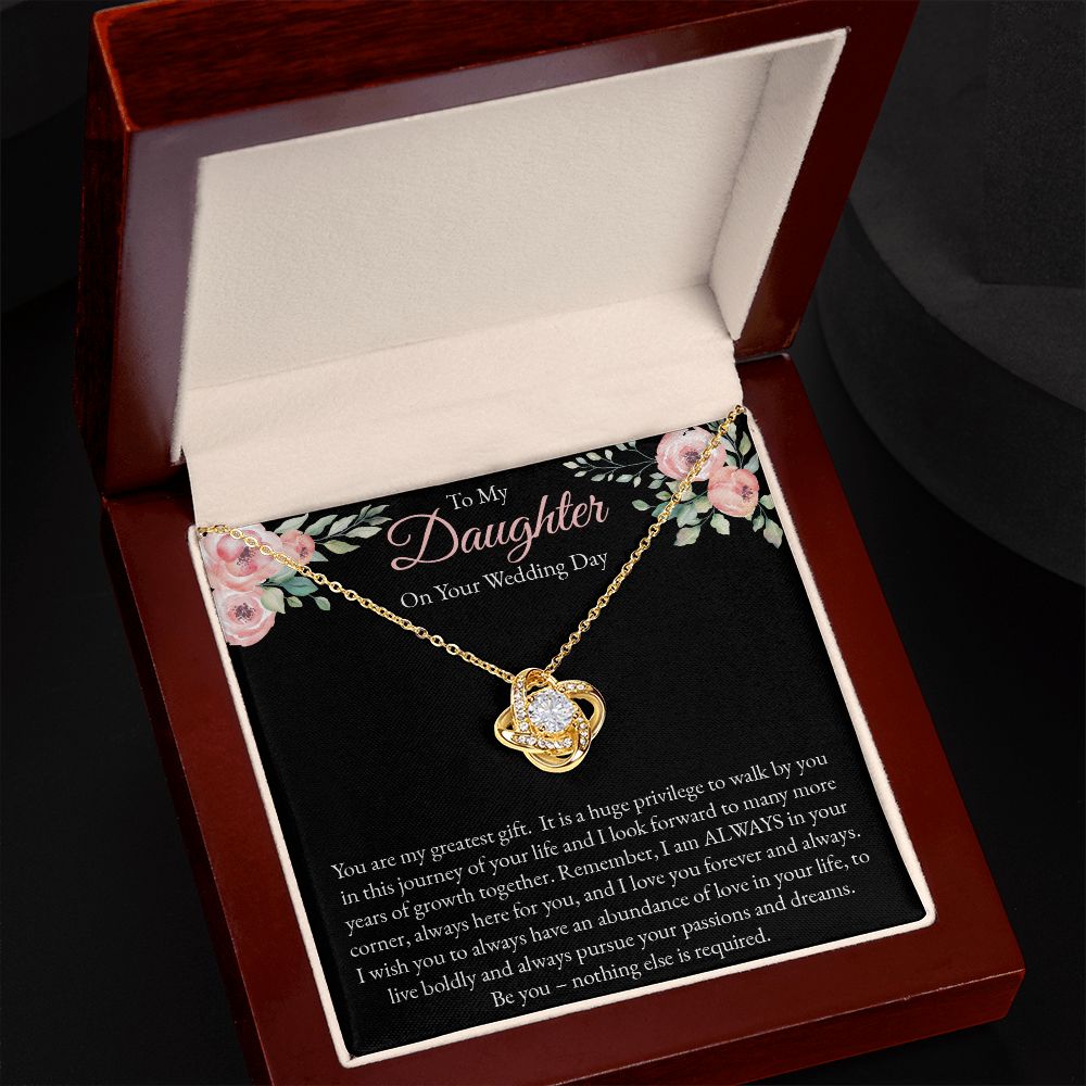 Love Knot Necklace for Daughter on Her Wedding Day