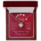 To My Wonderful Wife Love Knot Necklace with Arch Hearts - Valentine's Day Gift for Wife