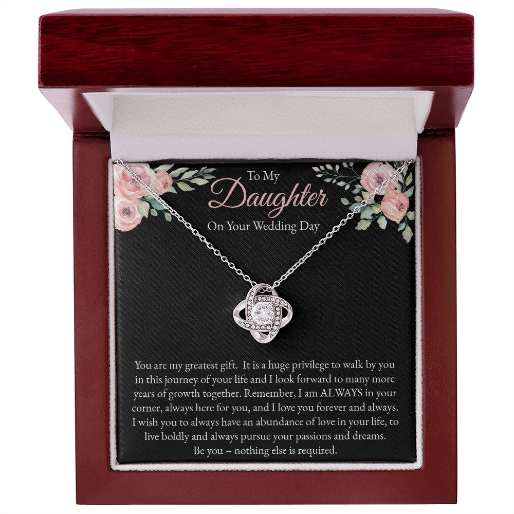 Love Knot Necklace for Daughter on Her Wedding Day